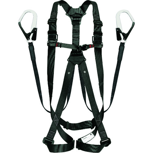 トラスコ中山 タジマ ハーネスGS 平ロープ ダブルL1セット 黒 Lサイズ(ご注文単位1個)【直送品】