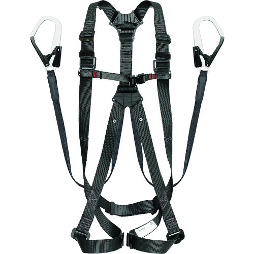 トラスコ中山 タジマ ハーネスGS 平ロープ ダブルL1セット 黒 Mサイズ(ご注文単位1個)【直送品】