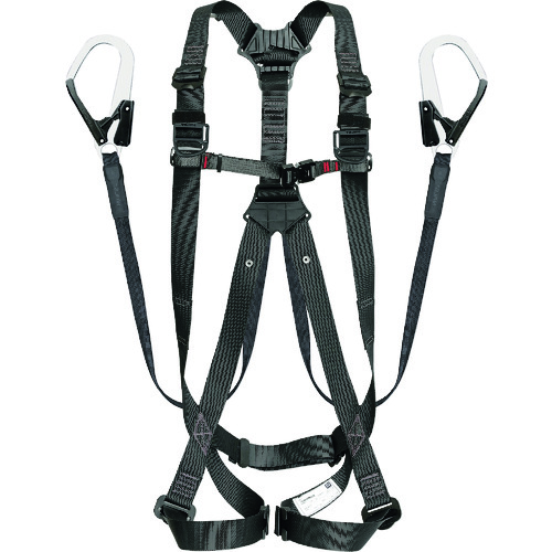 トラスコ中山 タジマ ハーネスGS 平ロープ ダブルL1セット 黒 Sサイズ(ご注文単位1個)【直送品】