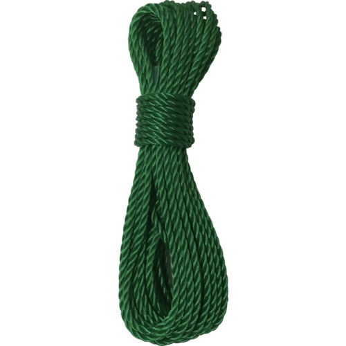 トラスコ中山 ユタカメイク ロープ PEロープグリーン 4φ×10m(ご注文単位1巻)【直送品】