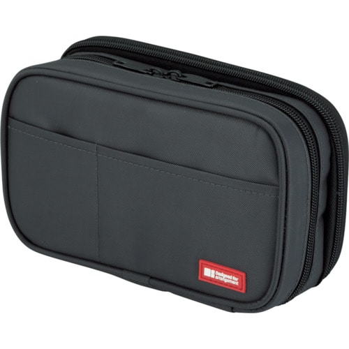 トラスコ中山 リヒト ペンケース(ブックタイプ)ダブル 黒(ご注文単位1個)【直送品】