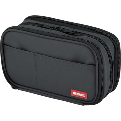 トラスコ中山 リヒト ペンケース(ブックタイプ)トリプル 黒(ご注文単位1個)【直送品】