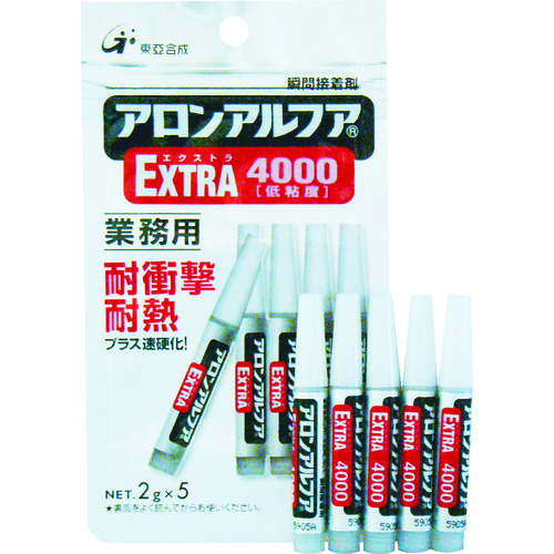 トラスコ中山 アロン アロンアルフア EXTRA 4000 2g(5本入)(ご注文単位1袋)【直送品】