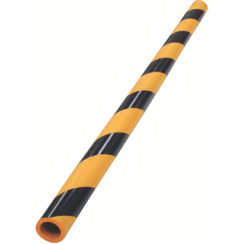 トラスコ中山 カーボーイ 安心クッション 丸型90cm 内径27mm ブラック/イエロー(ご注文単位1本)【直送品】