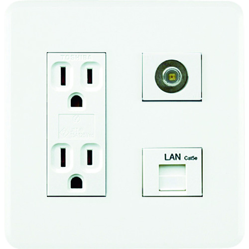 トラスコ中山 Abaniact 情報コンセント LAN/TV(4K8K対応) カテ5e（ご注文単位1個）【直送品】