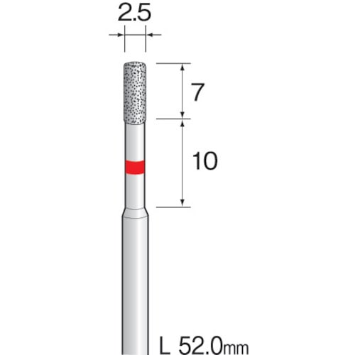 トラスコ中山 ミニモ 電着CBNバー#140 Φ2.5(ご注文単位1本)【直送品】