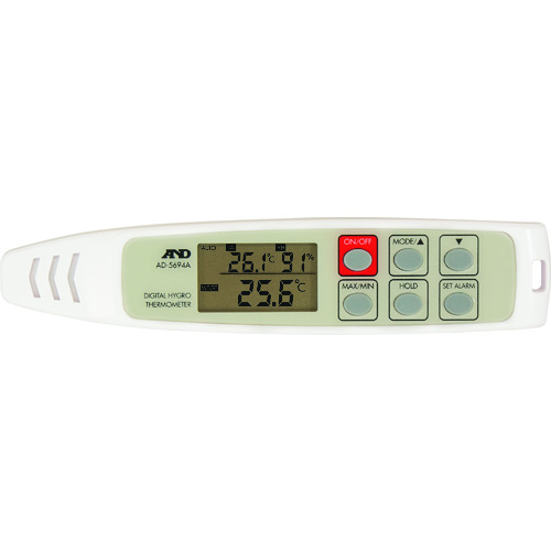 トラスコ中山 A&D 携帯型熱中症指数・温湿度計 AD5694A(ご注文単位1個)【直送品】