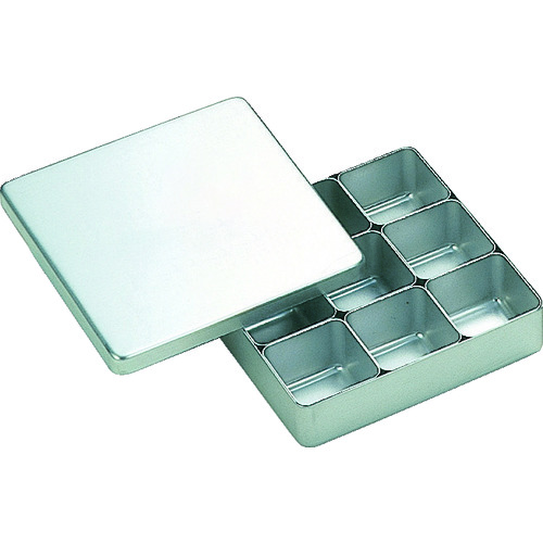 トラスコ中山 TRUSCO アルミ検食容器 ボックス9個付 150X150X38(ご注文単位1個)【直送品】