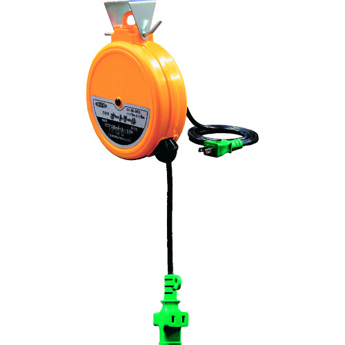 トラスコ中山 日動 自動巻きリール オートリール 100V 2芯×5m AL-053(ご注文単位1台)【直送品】