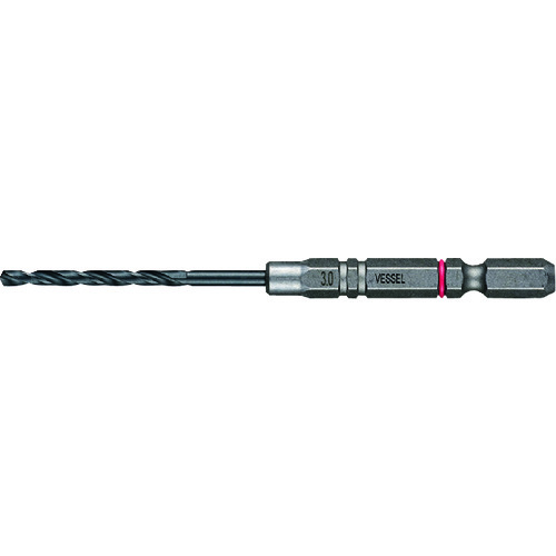 トラスコ中山 ベッセル クッションドリル(鉄工用)3本組 Φ3.0 全長98mm(ご注文単位1セット)【直送品】