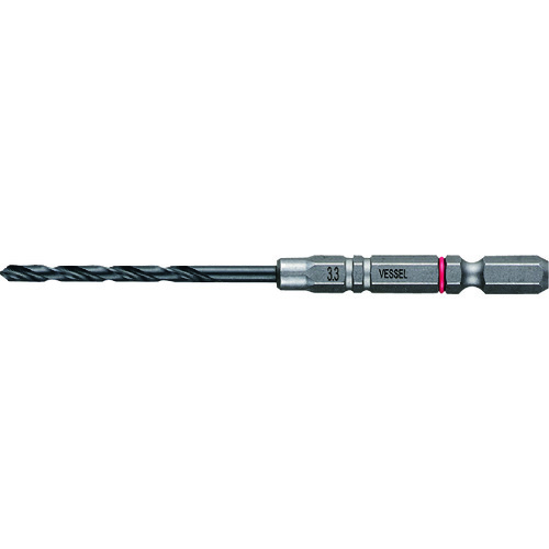 トラスコ中山 ベッセル クッションドリル(鉄工用)3本組 Φ3.3 全長98mm(ご注文単位1セット)【直送品】