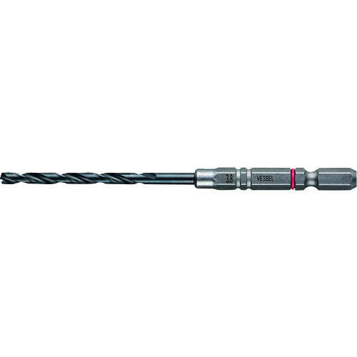 トラスコ中山 ベッセル クッションドリル(鉄工用)3本組 Φ3.8 全長108mm(ご注文単位1セット)【直送品】