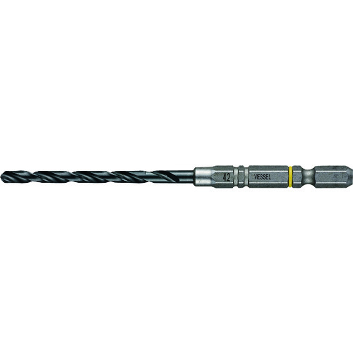 トラスコ中山 ベッセル クッションドリル(鉄工用)3本組 Φ4.2 全長108mm(ご注文単位1セット)【直送品】