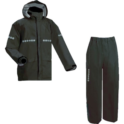 トラスコ中山 前垣 AP1000ワーキングレインスーツ ブラック LLサイズ(ご注文単位1着)【直送品】