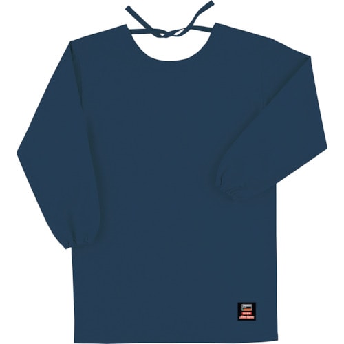 トラスコ中山 TRUSCO 防炎割烹着(エプロン)ロング ネイビー(マックスダイナ)(ご注文単位1着)【直送品】