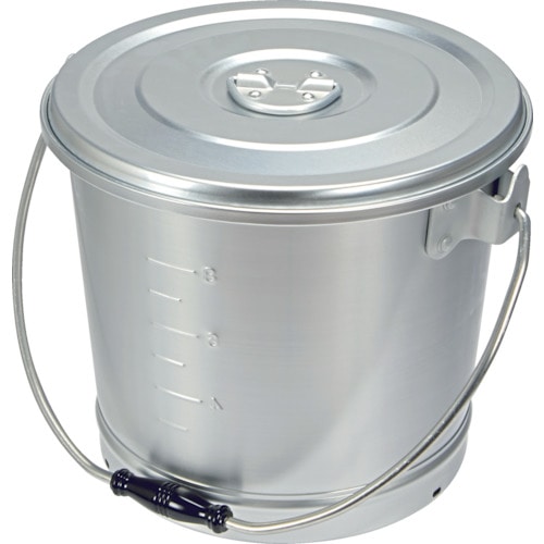 トラスコ中山 TRUSCO アルミ丸型一重食缶 270ΦX240 10L(ご注文単位1個)【直送品】