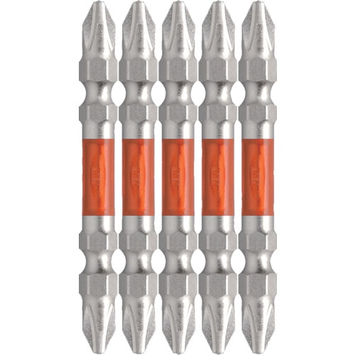 トラスコ中山 アネックス ハイパー龍靭ビット5本組 両頭+2×65(ご注文単位1パック)【直送品】