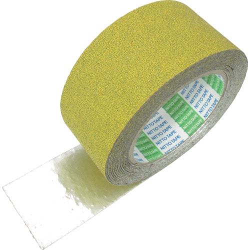 トラスコ中山 日東 アンチスキッドテープ(屋外用) AS-127 凹凸面用 1.0mm×50mm×5m イエロー(ご注文単位1巻)【直送品】