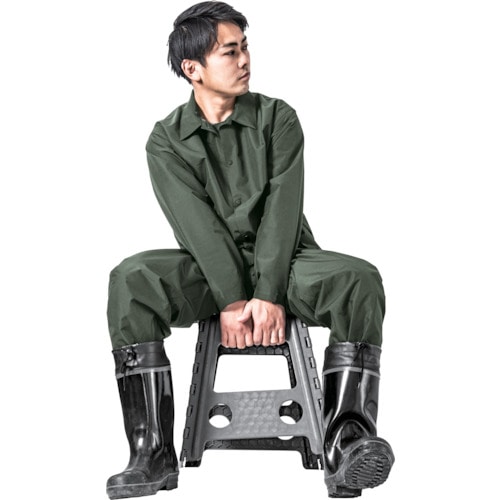 トラスコ中山 マック きどらないレインウェアセットアップ ダークグリーン EL(ご注文単位1着)【直送品】
