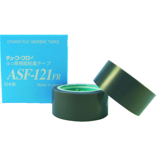 トラスコ中山 チューコーフロー フッ素樹脂フィルム粘着テープ ASFー121FR 0.08t×10w×10m(ご注文単位1巻)【直送品】