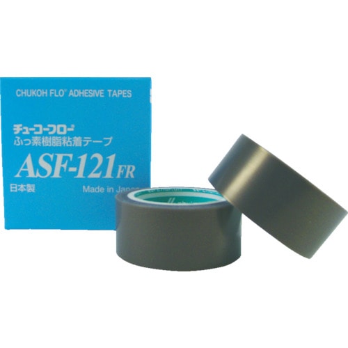 トラスコ中山 チューコーフロー フッ素樹脂フィルム粘着テープ ASFー121FR 0.13t×10w×10m(ご注文単位1巻)【直送品】