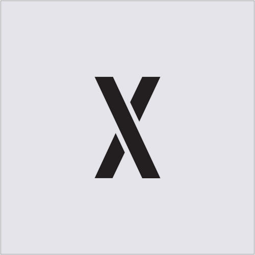 トラスコ中山 IM ステンシル X 文字サイズ100×65mm（ご注文単位1枚）【直送品】
