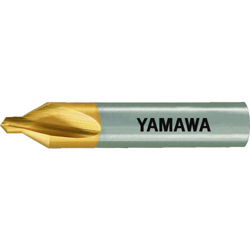 トラスコ中山 ヤマワ コーティング弱ねじれ溝A形60° 片刃センタ穴ドリル AUCDS 2X60°X6(ご注文単位1本)【直送品】