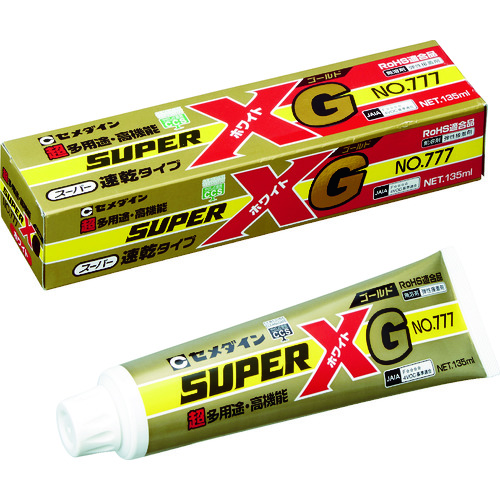 トラスコ中山 セメダイン スーパーXゴールドNo777(速硬化) ホワイト 135ml AX-112(ご注文単位1本)【直送品】