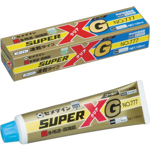 トラスコ中山 セメダイン スーパーXゴールドNo777(速硬化) クリア 135ml AX-115(ご注文単位1本)【直送品】