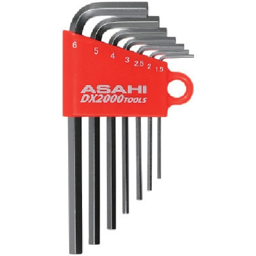 トラスコ中山 ASH メッキ六角棒レンチセット7本組(ご注文単位1セット)【直送品】