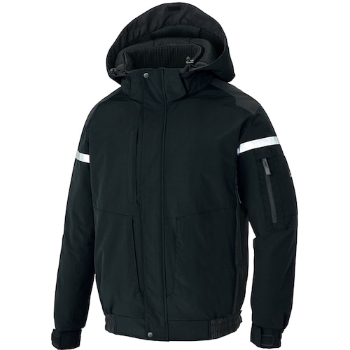 トラスコ中山 アイトス フルハーネス対応防寒ジャケットブラックLL(ご注文単位1着)【直送品】