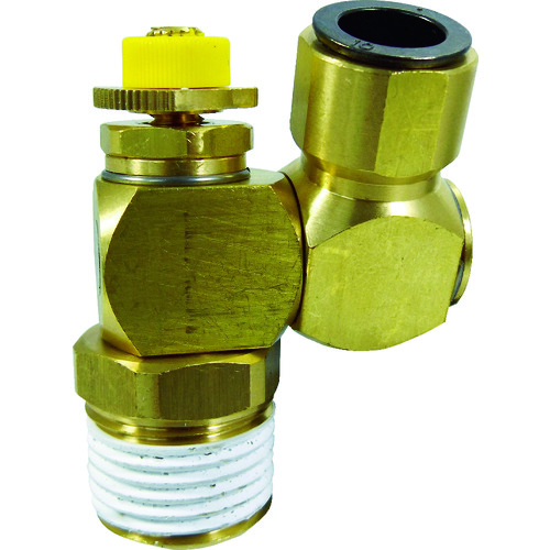 トラスコ中山 チヨダ フジスピードコントローラβ(金属)メーターアウト 12mm・R3/8(ご注文単位1個)【直送品】