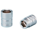 トラスコ中山 KTC 6.3sq.ソケット(六角) 対辺寸法3/16inch 差込角6.35mm 全長16mm(ご注文単位1個)【直送品】