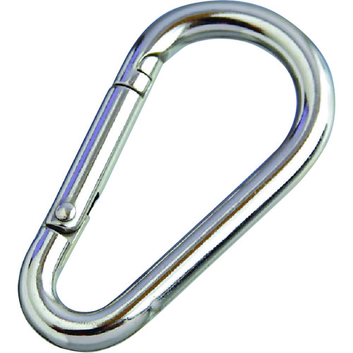 トラスコ中山 水本 ステンレス ナス型カラビナ(環なし) SUS316 線径5mm 長さ54mm (1個入)(ご注文単位1個)【直送品】