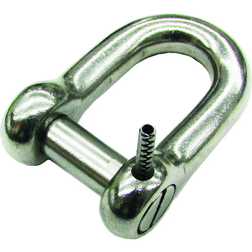 トラスコ中山 水本 ステンレス ピン止め沈みシャックル 呼び8mm 使用荷重2.45kN(ご注文単位1個)【直送品】
