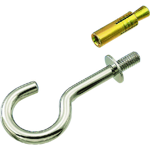 トラスコ中山 水本 ステンレス 吊りフック(ブネジ)(カットアンカー付) 線径9mm(1個入)(ご注文単位1個)【直送品】