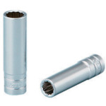 トラスコ中山 KTC 6.3sq.ディープソケット(十二角) 対辺寸法5/16inch 差込角6.35mm 全長50mm(ご注文単位1個)【直送品】