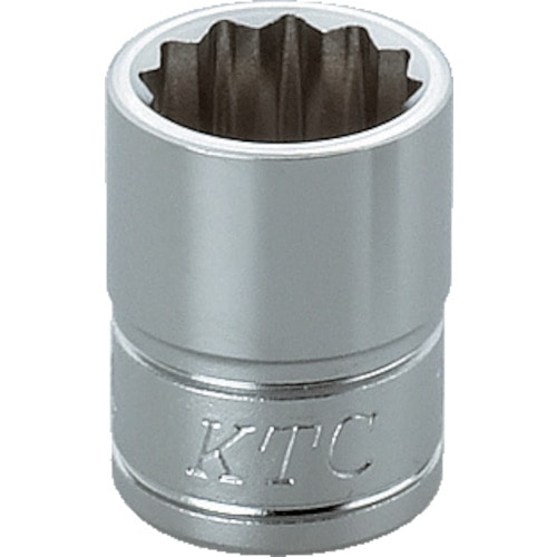 トラスコ中山 KTC 9.5sq.ソケット(十二角) 対辺寸法12mm 差込角9.5mm 全長24mm(ご注文単位1個)【直送品】