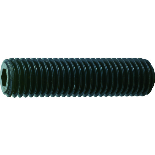 トラスコ中山 TRUSCO 六角穴付止めねじ 平先 黒染め M14×55 3本入(ご注文単位1パック)【直送品】