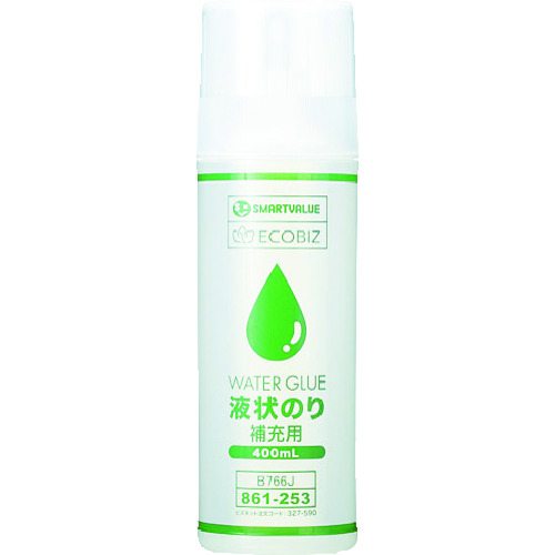 トラスコ中山 JTX 861253)液状のり補充用 400ml (ご注文単位1本)【直送品】