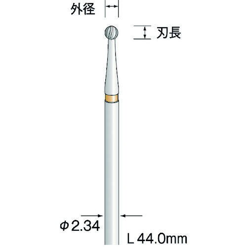 トラスコ中山 ミニモ 超硬カッター スパイラルカット φ1.1(ご注文単位1本)【直送品】