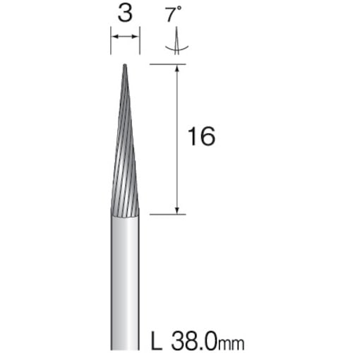トラスコ中山 ミニモ 超硬カッター スパイラルカット Φ3 軸径3.0mm 852-7309(ご注文単位1本)【直送品】