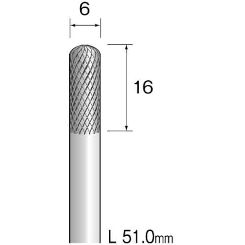 トラスコ中山 ミニモ 超硬カッター クロスカット Φ6 軸径6.0mm 852-7377(ご注文単位1本)【直送品】