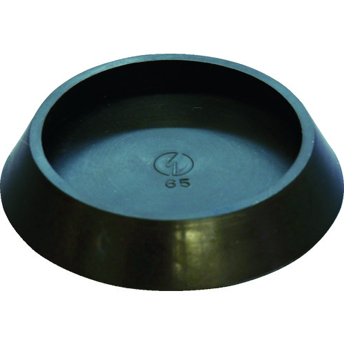 トラスコ中山 光 平置きゴム 黒丸 内径65mm(ご注文単位1個)【直送品】