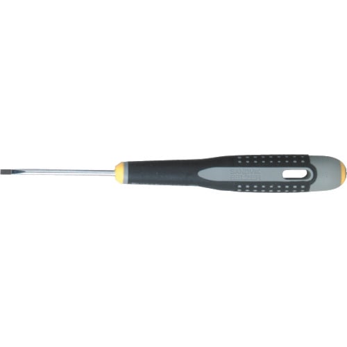 トラスコ中山 バーコ グリップドライバー エルゴドライバー -0.8×4.0 軸長100×全長222mm(ご注文単位1本)【直送品】