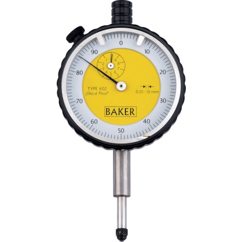 トラスコ中山 BAKER 指針1回転未満ダイヤルゲージ タイプ56 0.01mm(ご注文単位1個)【直送品】