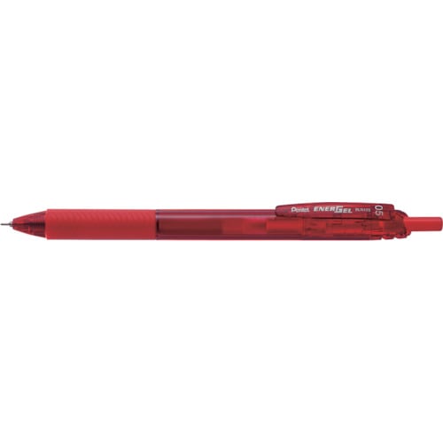 トラスコ中山 ペンテル エナージェルエス BLN125 レッド軸 赤(ご注文単位1本)【直送品】