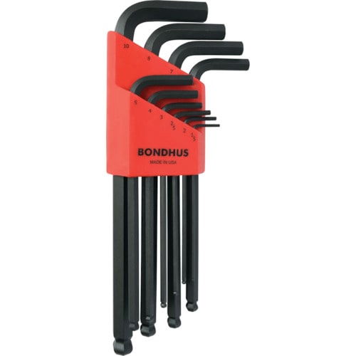 トラスコ中山 ボンダス ボールポイント・L―レンチ ロング セット10本組(1.5-10mm、7mm入り)(ご注文単位1組)【直送品】