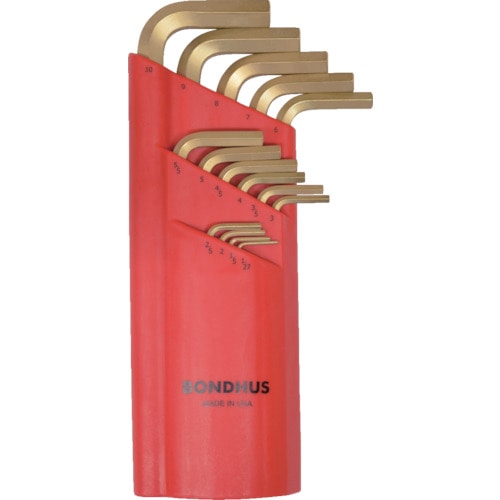 トラスコ中山 ボンダス ボールポイント・L-レンチセット ロング ゴールド セット15本組(1.27-10mm)(ご注文単位1セット)【直送品】
