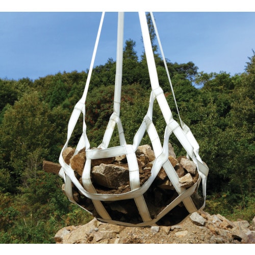 トラスコ中山 ロックスリング マスク形ベルトモッコ 1400×1400 (シートなし)(ご注文単位1枚)【直送品】